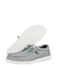 HEY DUDE WALLY CANVAS M Mocassini easy-on in tela light grey - Scarpe Uomo - 3