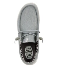 HEY DUDE WALLY CANVAS M Mocassini easy-on in tela light grey - Scarpe Uomo - 6