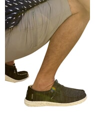 HEY DUDE WALLY STRETCH SOX Mocassini in tessuto mesh black/white - Scarpe Uomo - 7