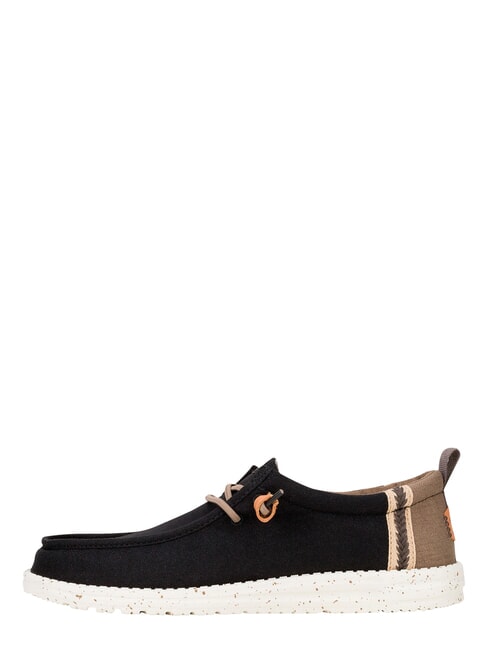 WALLY SUMMER LINEN Mocassini black/walnut - Scarpe Uomo