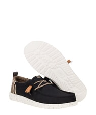 HEY DUDE WALLY SUMMER LINEN Mocassini black/walnut - Scarpe Uomo - 3
