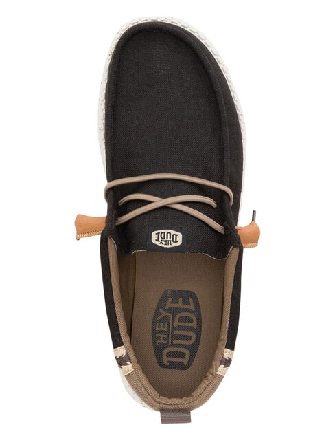 WALLY SUMMER LINEN Mocassini black/walnut - Scarpe Uomo