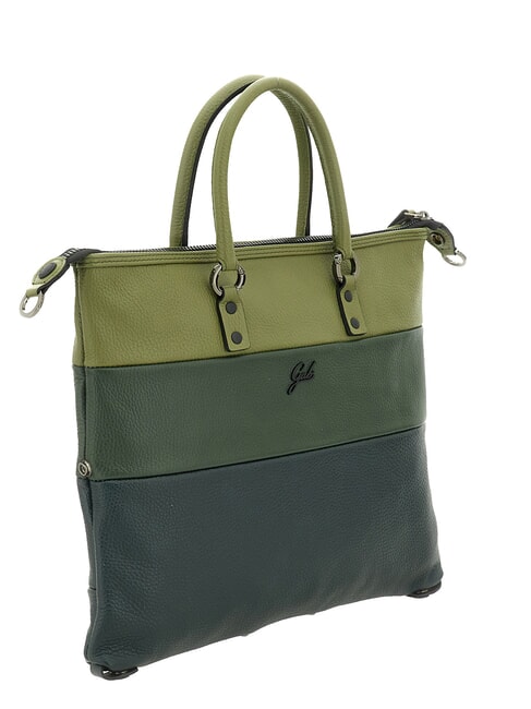 G3 PLUS L Borsa shopping trasformabile, in pelle prezzemolo/olive green/abete - Borse Donna
