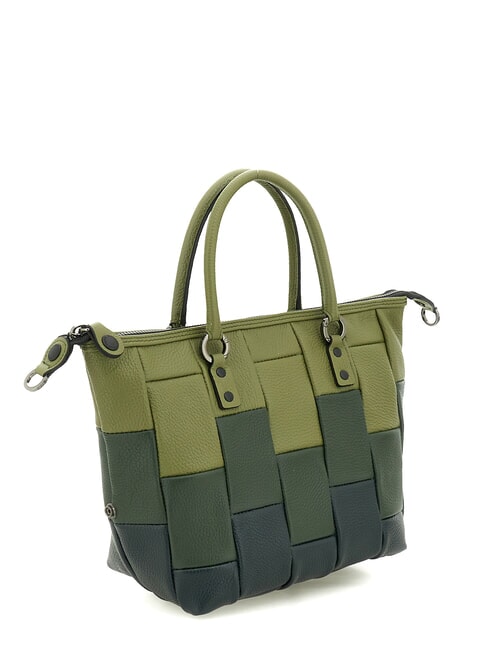 G3 PLUS L Borsa shopping trasformabile, in pelle prezzemolo/olive green/abete - Borse Donna