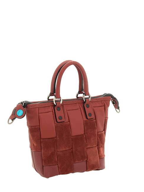 G3 MINI M Borsa trasformabile, in pelle terracotta - Borse Donna