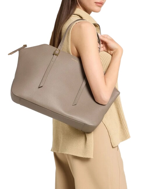CHERRY Borsa a spalla, in pelle warm taupe - Borse Donna