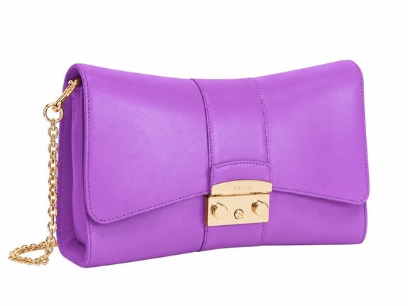 METROPOLIS Borsa a tracolla in pelle violet - Borse Donna