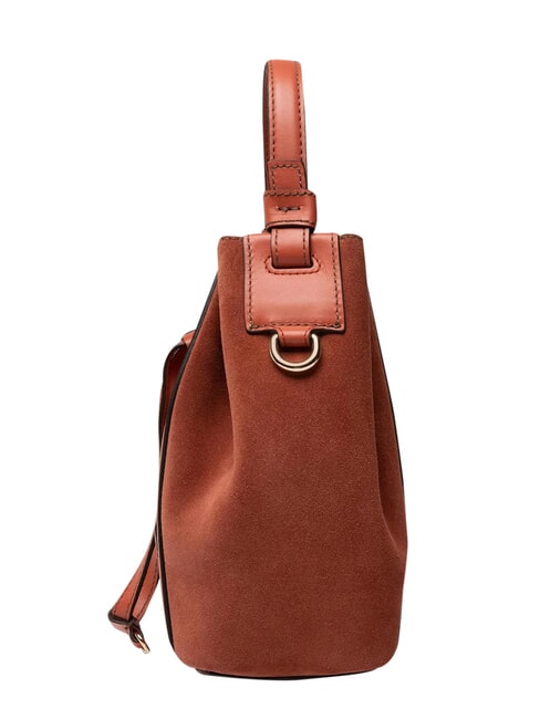 MIASTELLA Borsa secchiello, a mano, in pelle cannella - Borse Donna