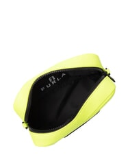 FURLA IRIS Borsa mini a mano, con tracolla giallo fluorescente+nero - Borse Donna - 6