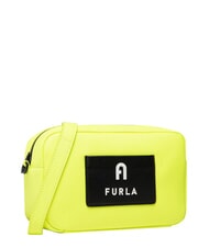 FURLA IRIS Borsa mini a mano, con tracolla giallo fluorescente+nero - Borse Donna - 5