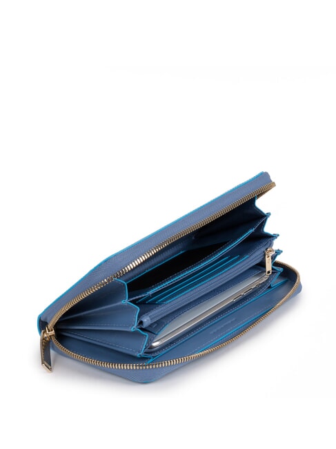 CAMPIONARIO Linea BLUE SQUARE out, in pelle AZZURRO - Portafogli Donna