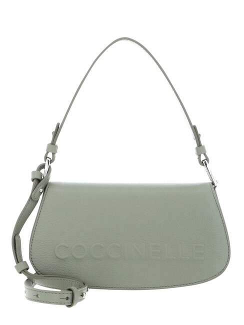MYRTHA MAXI LOG Borsa a spalla in pelle con tracolla greenery - Borse Donna