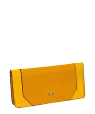 PIQUADRO MUSE Portafoglio con portamonete, in pelle Giallo - Portafogli Donna - 3