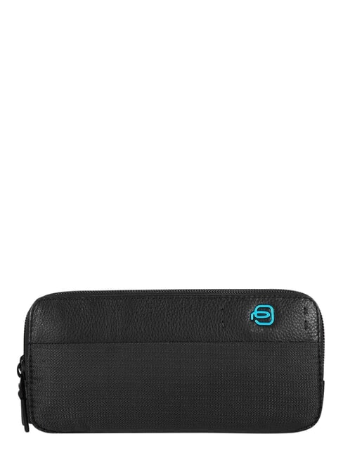 P16 Astuccio a tre cerniere, misto pelle CHEVRON/NERO - Bustine & Necessaire