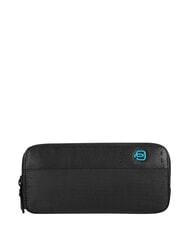 PIQUADRO P16 Astuccio a tre cerniere, misto pelle CHEVRON/NERO - Bustine & Necessaire - 3