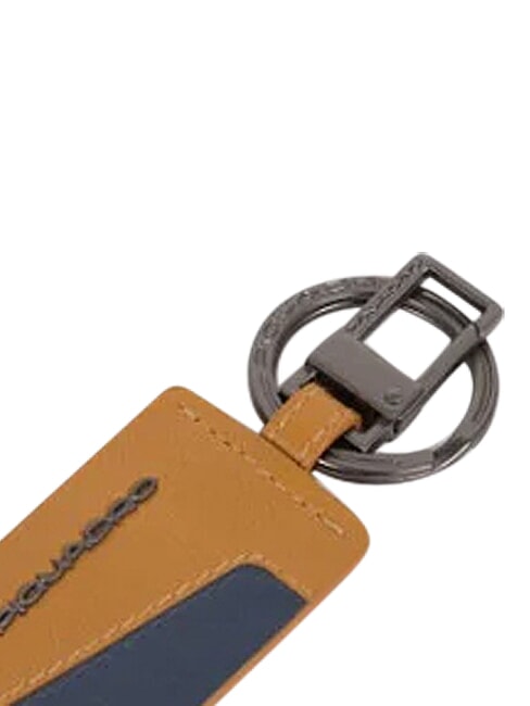 HAKONE Portachiavi con charm in pelle cuoio/blu - Portachiavi