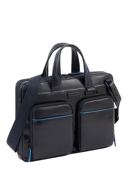B2 REVAMP Cartella porta PC 14", in pelle blu - Cartelle Lavoro