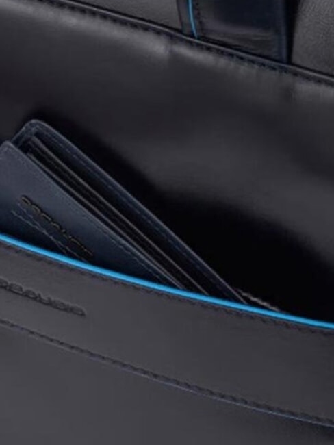 B2 REVAMP Cartella porta PC 14", in pelle blu - Cartelle Lavoro