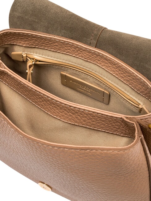 HELENA ROUND Borsa a spalla, con tracolla, in pelle clay - Borse Donna