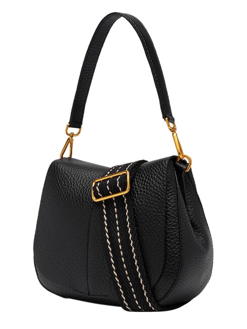 HELENA ROUND Borsa a spalla, con tracolla, in pelle Nero - Borse Donna