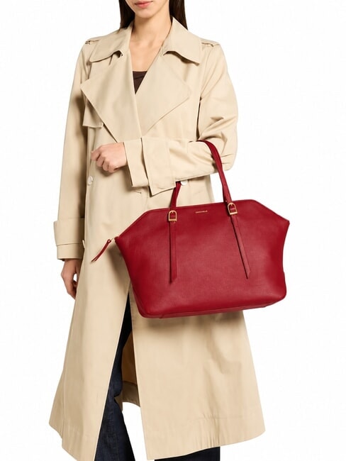 CHERRY Borsa a spalla, in pelle sangria - Borse Donna