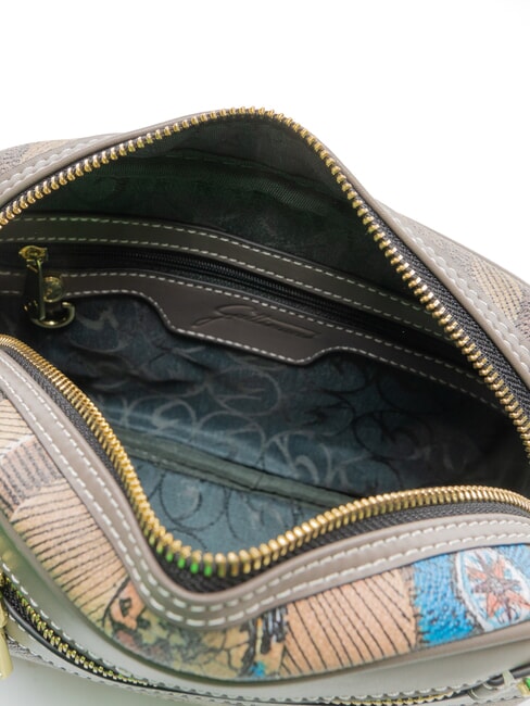 PLANETARIUM Borsa a tracolla con tasca wild watercolor/ dk taupe - Borse Donna