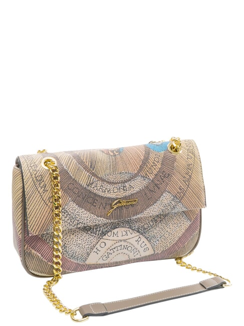 PLANETARIUM Borsa a spalla wild watercolor/ dk taupe - Borse Donna