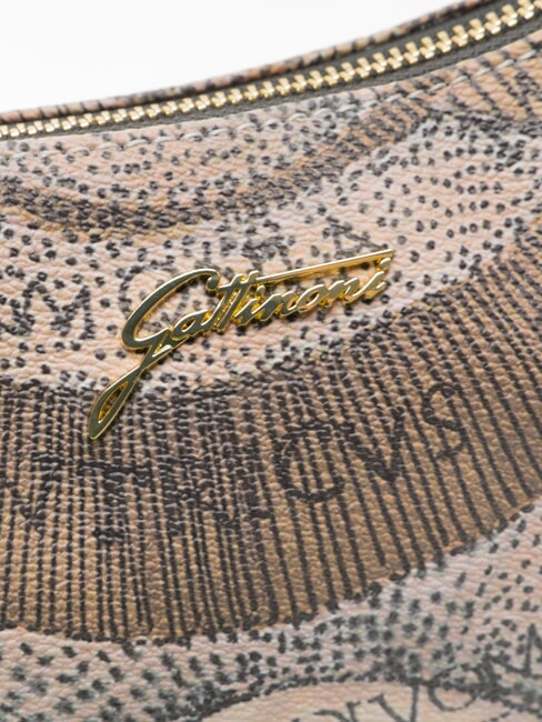 PLANETARIUM Borsa a spalla wild watercolor/ dk taupe - Borse Donna
