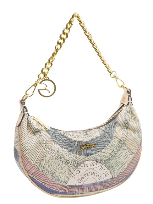 PLANETARIUM Borsa hobo mezzaluna con tracolla watercolor/beige - Borse Donna