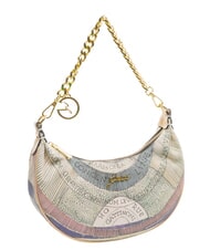 GATTINONI PLANETARIUM Borsa hobo mezzaluna con tracolla watercolor/beige - Borse Donna - 2