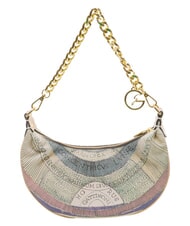 GATTINONI PLANETARIUM Borsa hobo mezzaluna con tracolla watercolor/beige - Borse Donna - 4