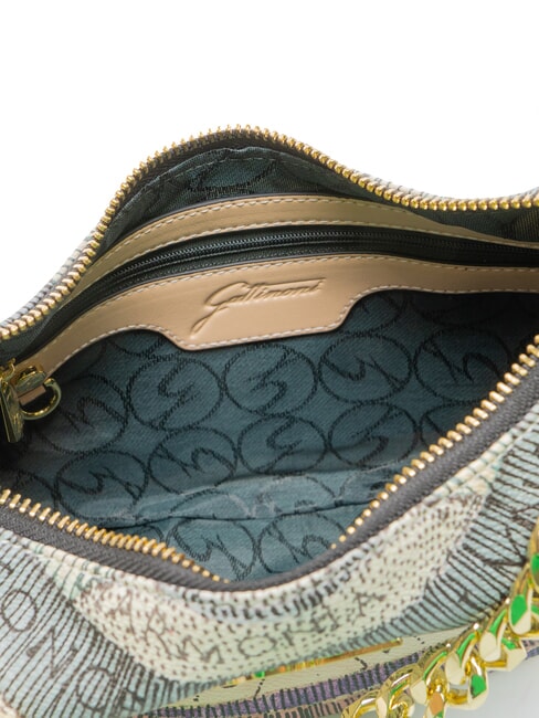 PLANETARIUM Borsa hobo mezzaluna con tracolla watercolor/beige - Borse Donna