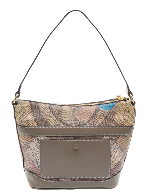 PLANETARIUM Borsa a spalla wild watercolor/ dk taupe - Borse Donna