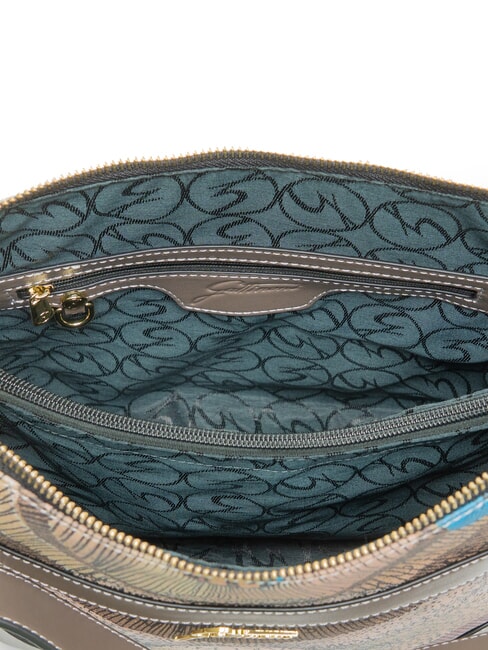 PLANETARIUM Borsa a spalla wild watercolor/ dk taupe - Borse Donna