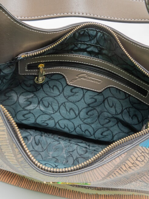 PLANETARIUM Borsa a spalla wild watercolor/ dk taupe - Borse Donna