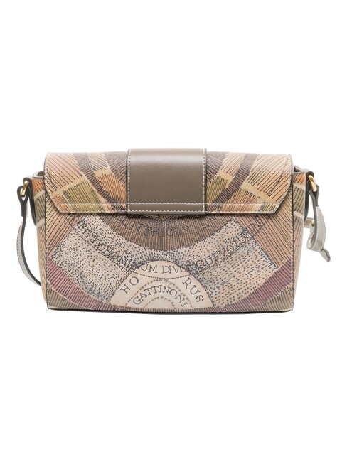 PLANETARIUM Borsa a tracolla con flap wild watercolor/ dk taupe - Borse Donna