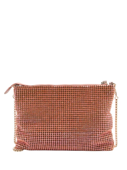 NABILAH Pochette con strass e tracolla rosa - Borse Donna