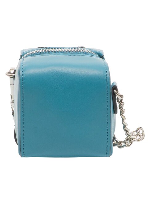 MUSE Portachiavi in pelle, con catennella Azzurro - Portachiavi