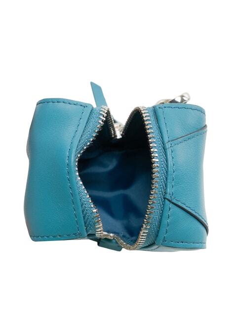 MUSE Portachiavi in pelle, con catennella Azzurro - Portachiavi