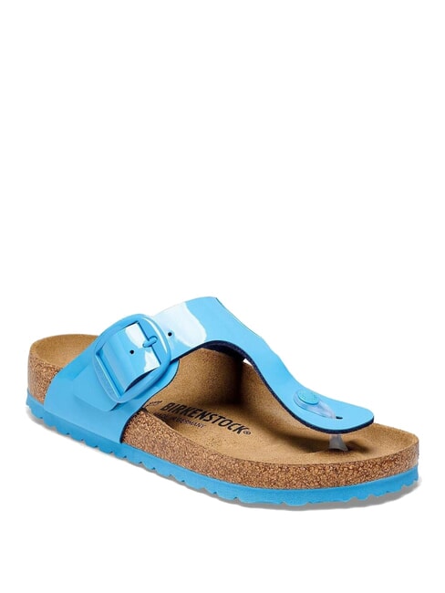 GIZEH BIG BUCKLE Sandali patent sky blue - Scarpe Donna