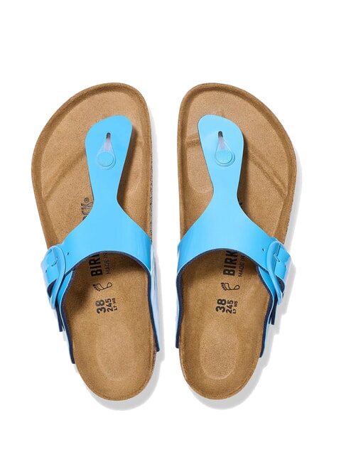 GIZEH BIG BUCKLE Sandali patent sky blue - Scarpe Donna