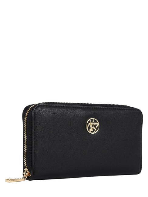 RIBBON Portafoglio grande zip around NERO - Portafogli Donna