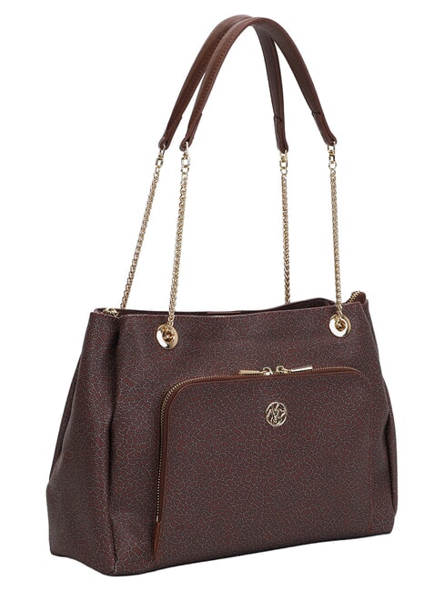 LUX  Borsa Large a spalla mogano - Borse Donna