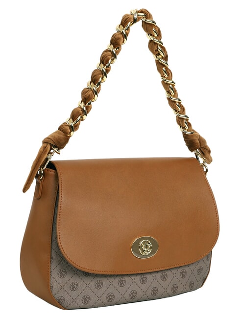 EMILY Borsa a spalla con catena almond logo - Borse Donna