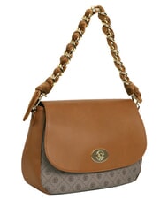 YNOT EMILY Borsa a spalla con catena almond logo - Borse Donna - 2