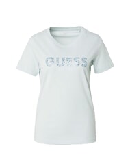 GUESS STUDS SCRIPT T-shirt manica corta misty teal - T-shirt e Top Donna - 3
