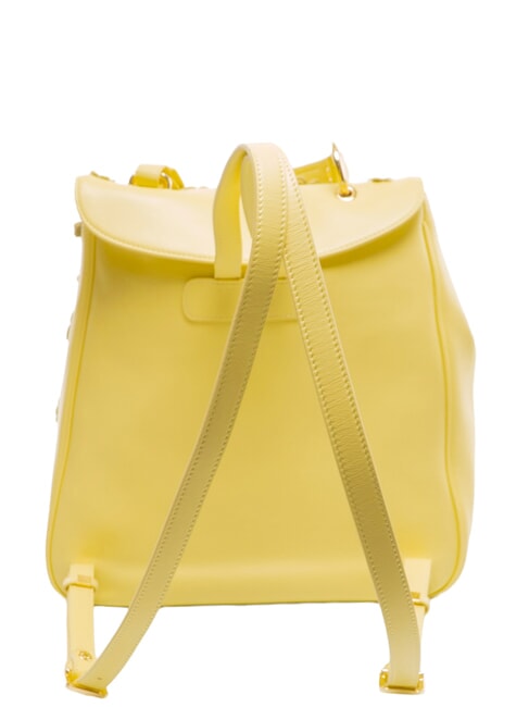 SOFIA Zaino in pelle con fiorellini giallo - Borse Donna