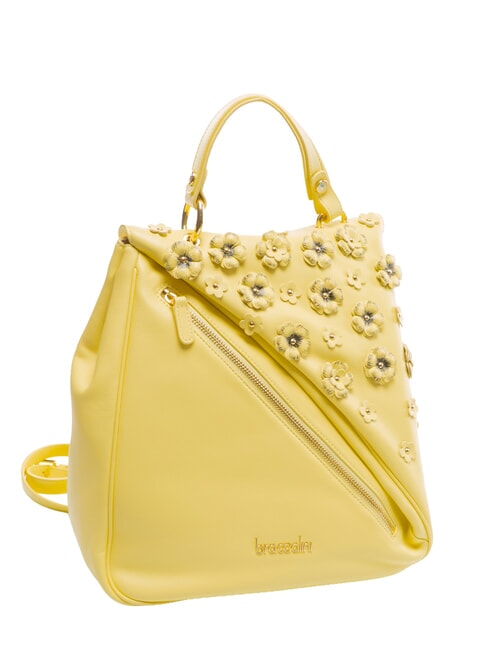 SOFIA Zaino in pelle con fiorellini giallo - Borse Donna