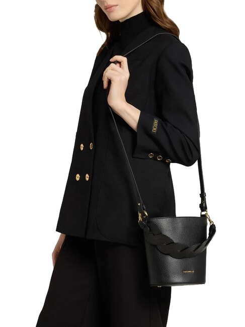 CHARLOTTE Mini Secchiello in pelle Nero - Borse Donna