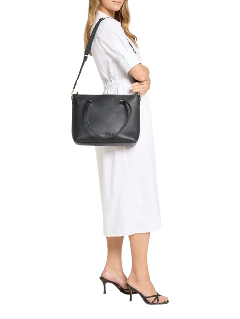 MARINA Shopping Bag in pelle Nero - Borse Donna